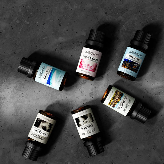 Essential Oils Set - 6 X 10ML Conceptual Scent Aromatherapy Essential Oils Gift Set for Bedroom, Office, Car and Cabinet